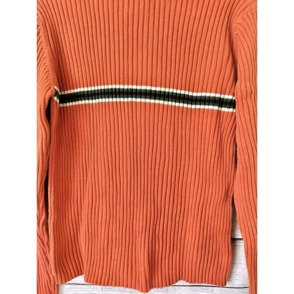 Gap Women's Large Orange Stripe Pullover Sweater - Picture 2 of 4